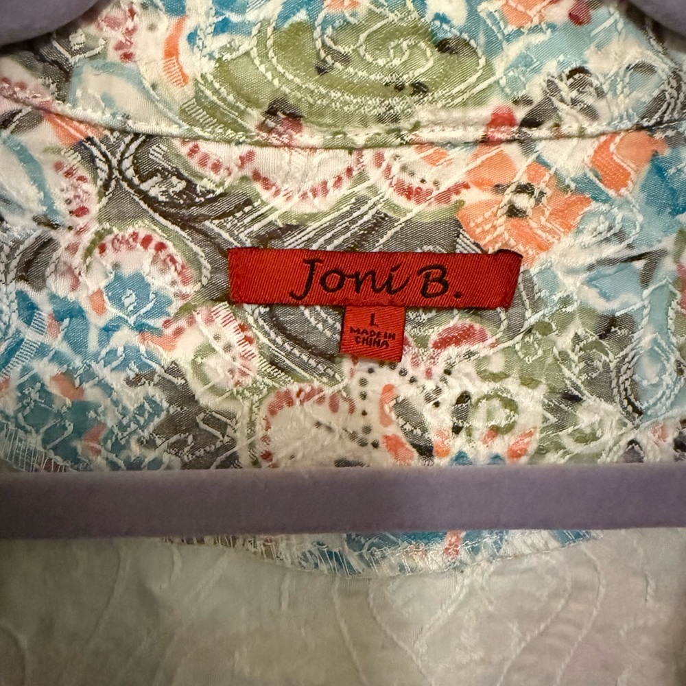 Colorful Floral Button-Up Jacket - Picture 2 of 2